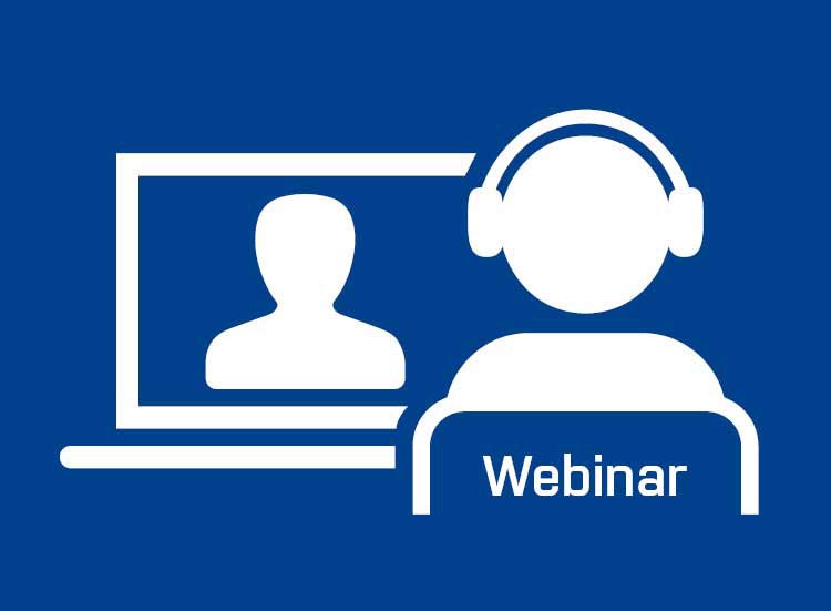 Ilustracja przedstawiająca osobę oglądającą webinar