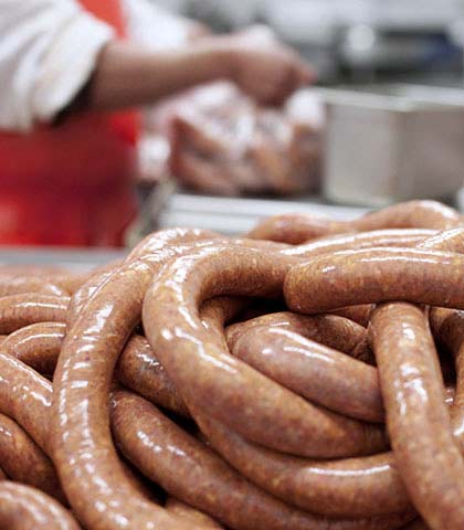 Raw sausages