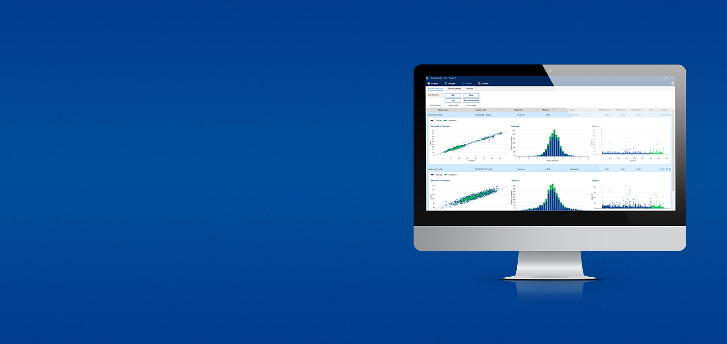 FossCalibrator screen on blue background